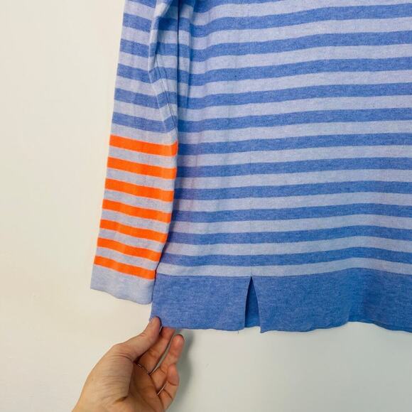 Brodie Cashmere Wispr knitwear sweater blue orange stripe size M - Picture 3 of 6